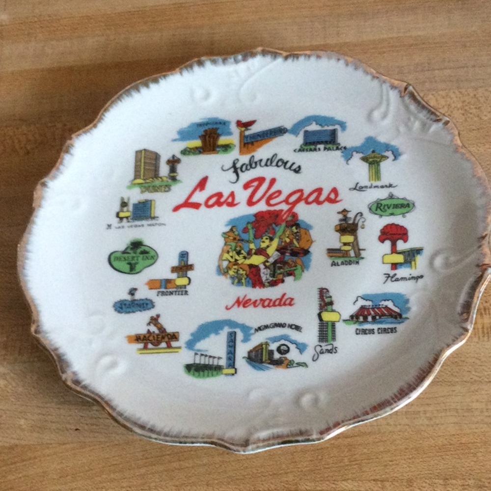 Vintage Las Vegas Glass  WallArt